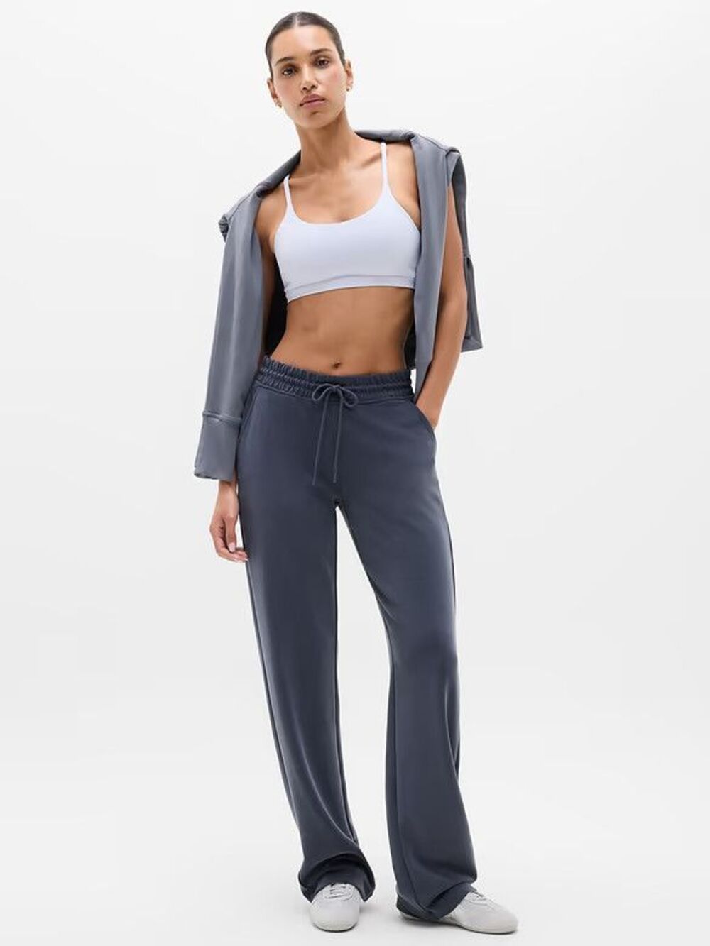 Athleta Seasoft Mid Rise Straight Pant Navy Blue #472259